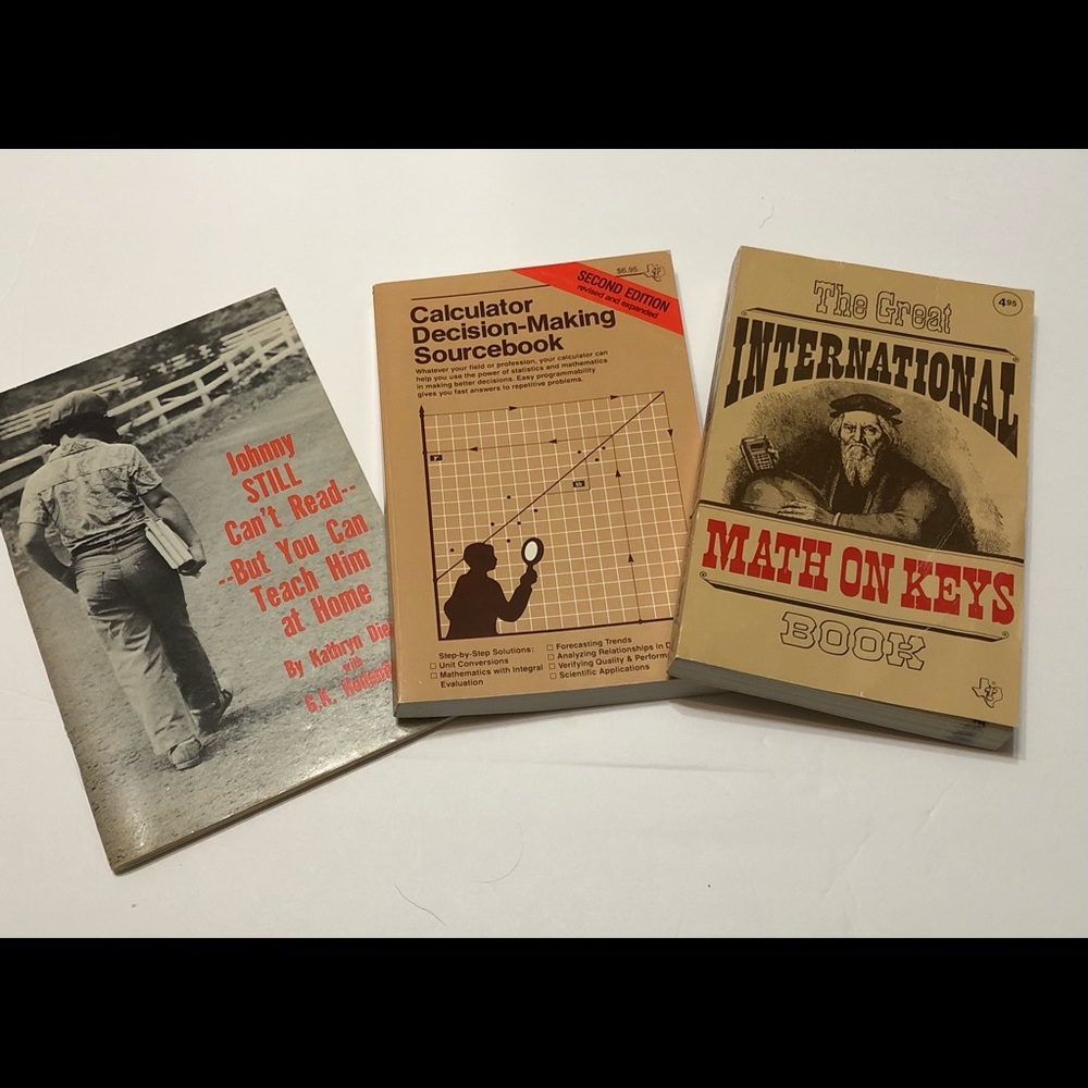 Educational books on Reading and Math.